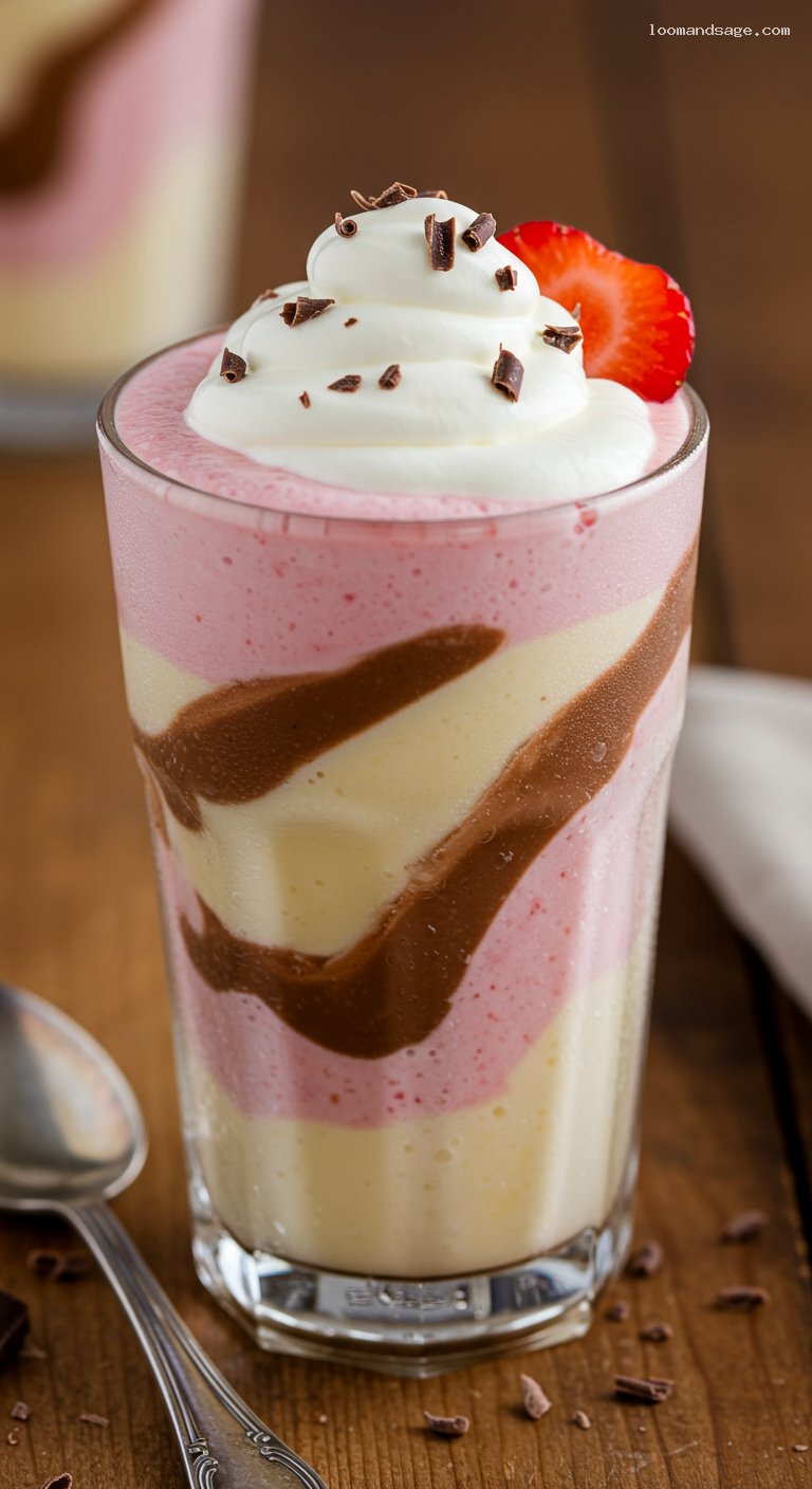 Copycat In-N-Out Neapolitan Shake – Closeup