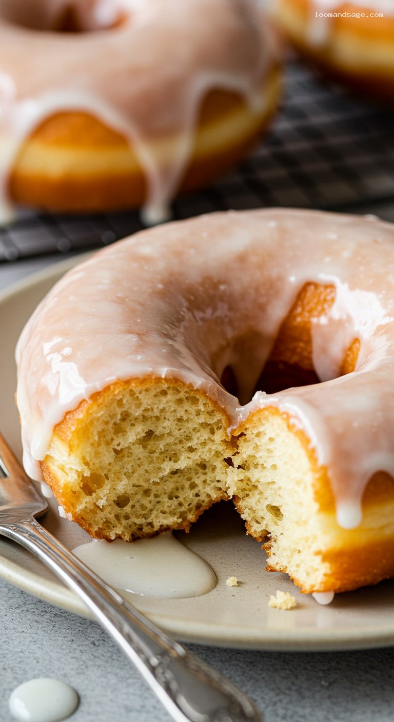 Copycat Krispy Kreme Original Glazed Doughnuts – Closeup