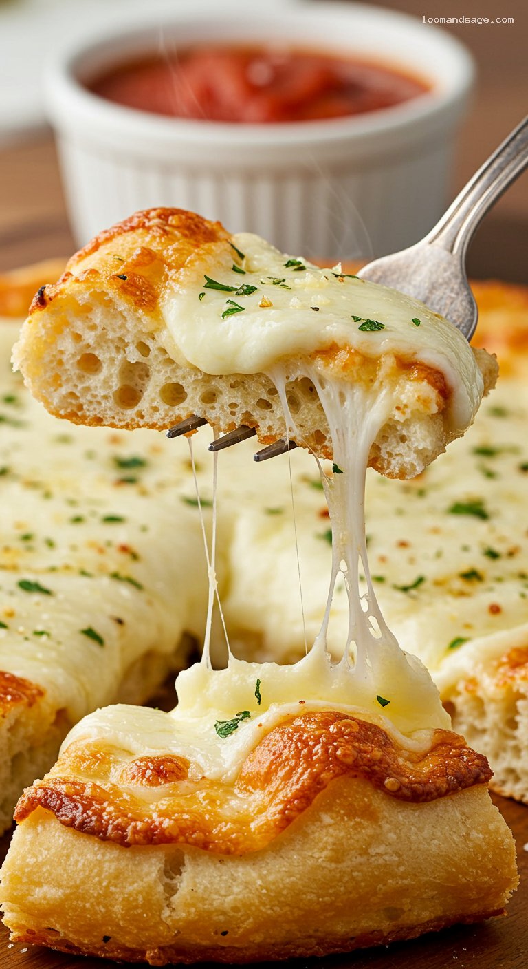 Copycat Little Caesars Italian Cheese Bread – Closeup