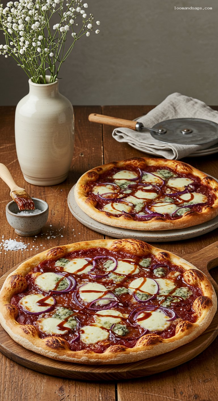 Copycat MOD Pizza Caspian with BBQ Chicken and Gorgonzola