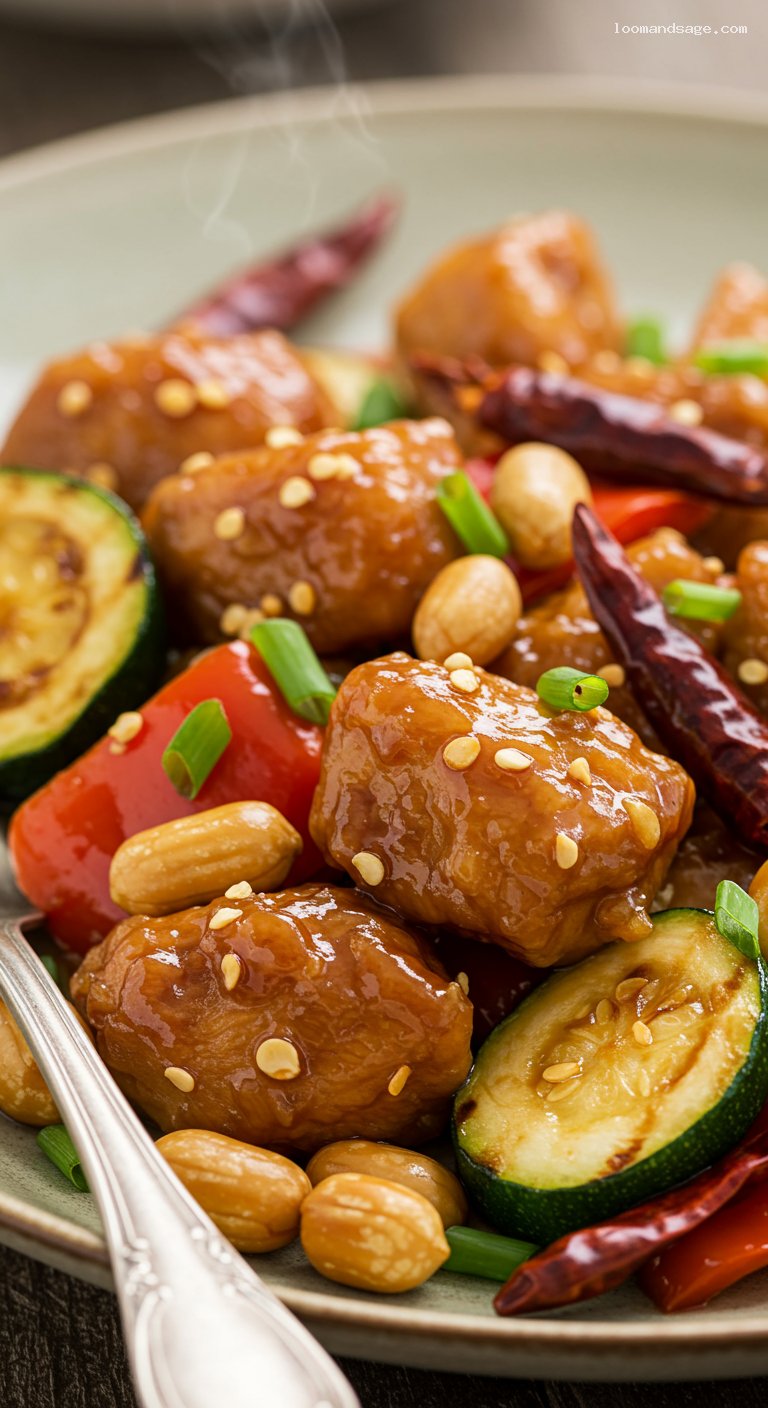 Copycat Panda Express Kung Pao Chicken – Closeup