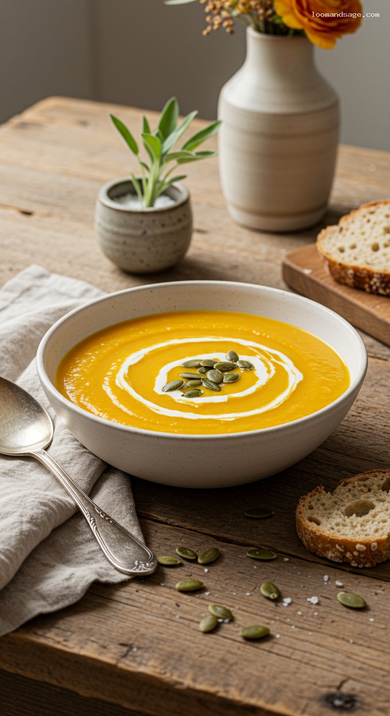 Copycat Panera Autumn Squash Soup with Pepitas