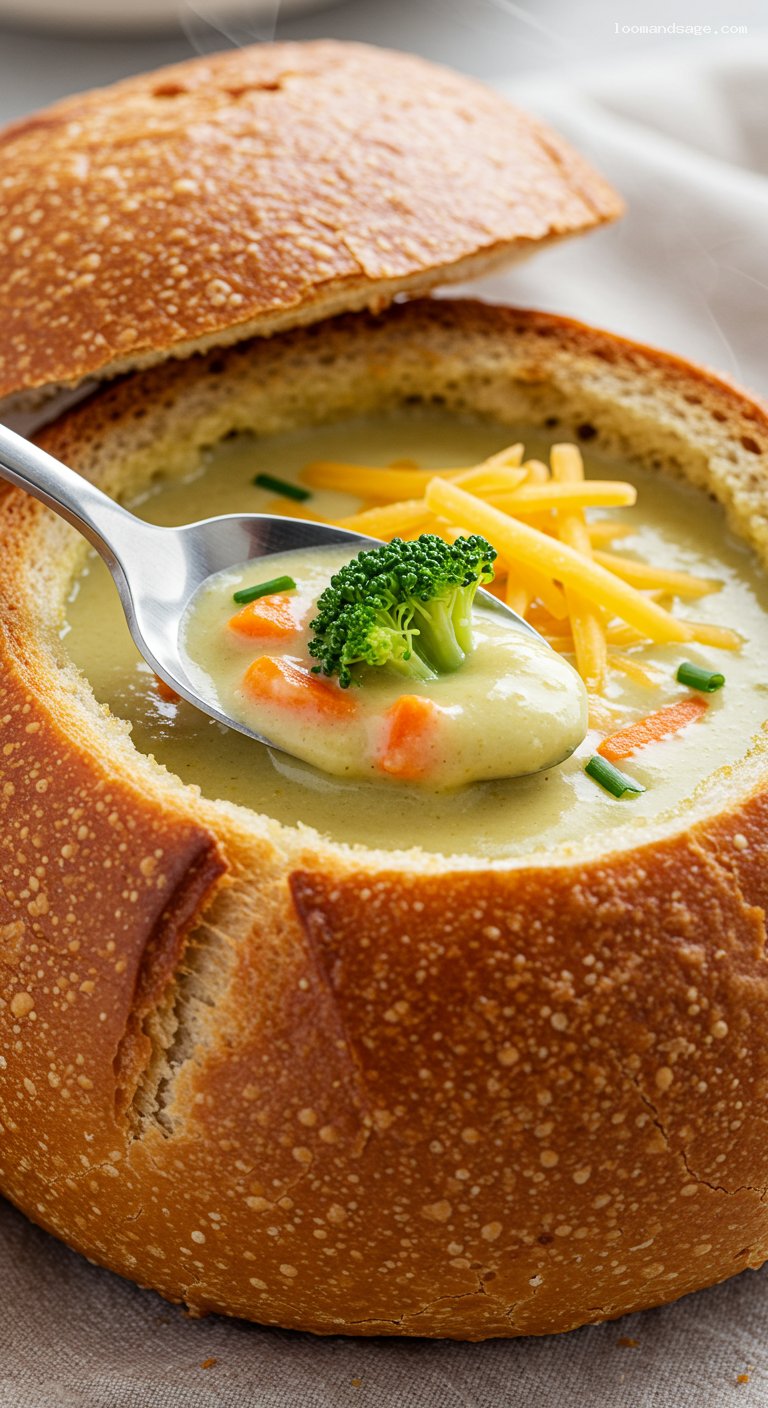 Copycat Panera Broccoli Cheddar Soup – Closeup