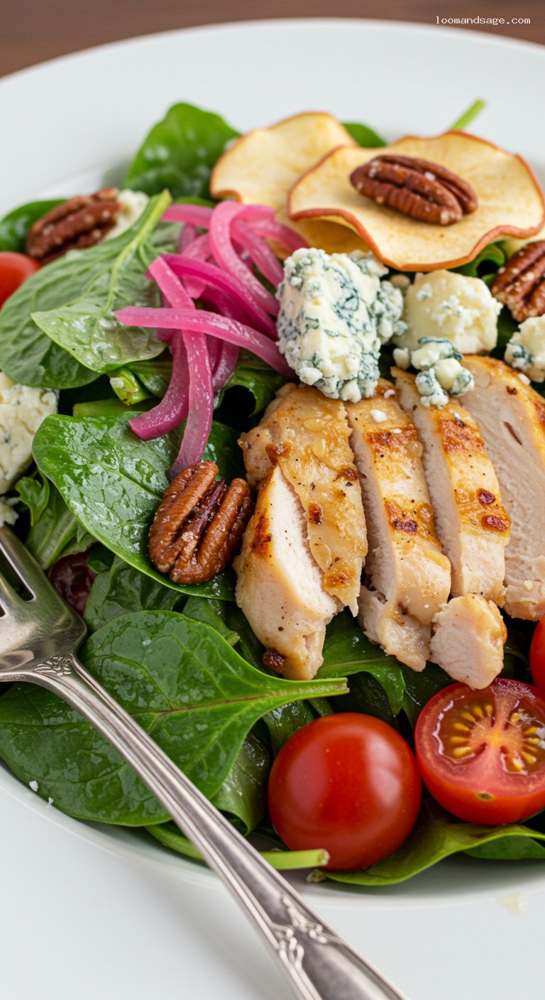Copycat Panera Fuji Apple Chicken Salad – Closeup