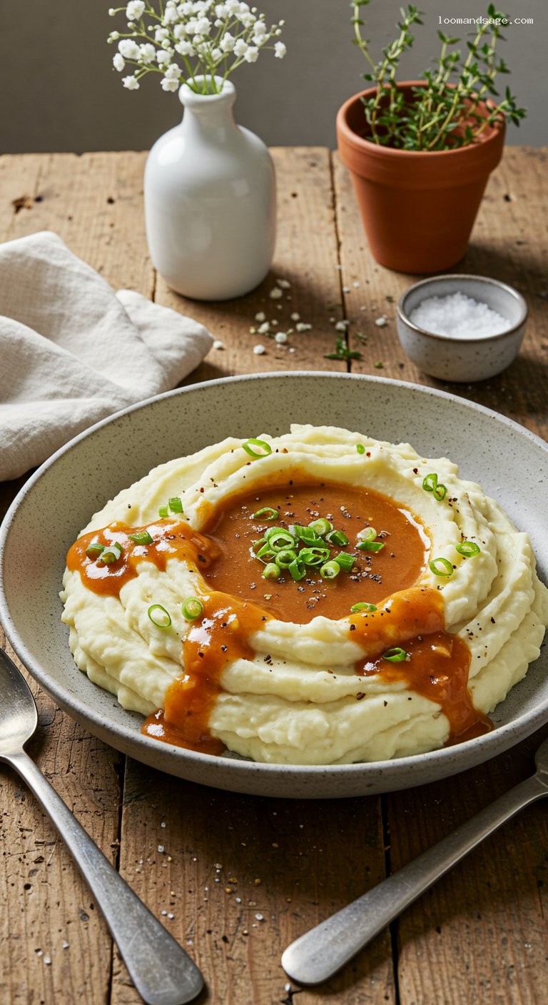 Copycat Popeyes Mashed Potatoes with Cajun Gravy