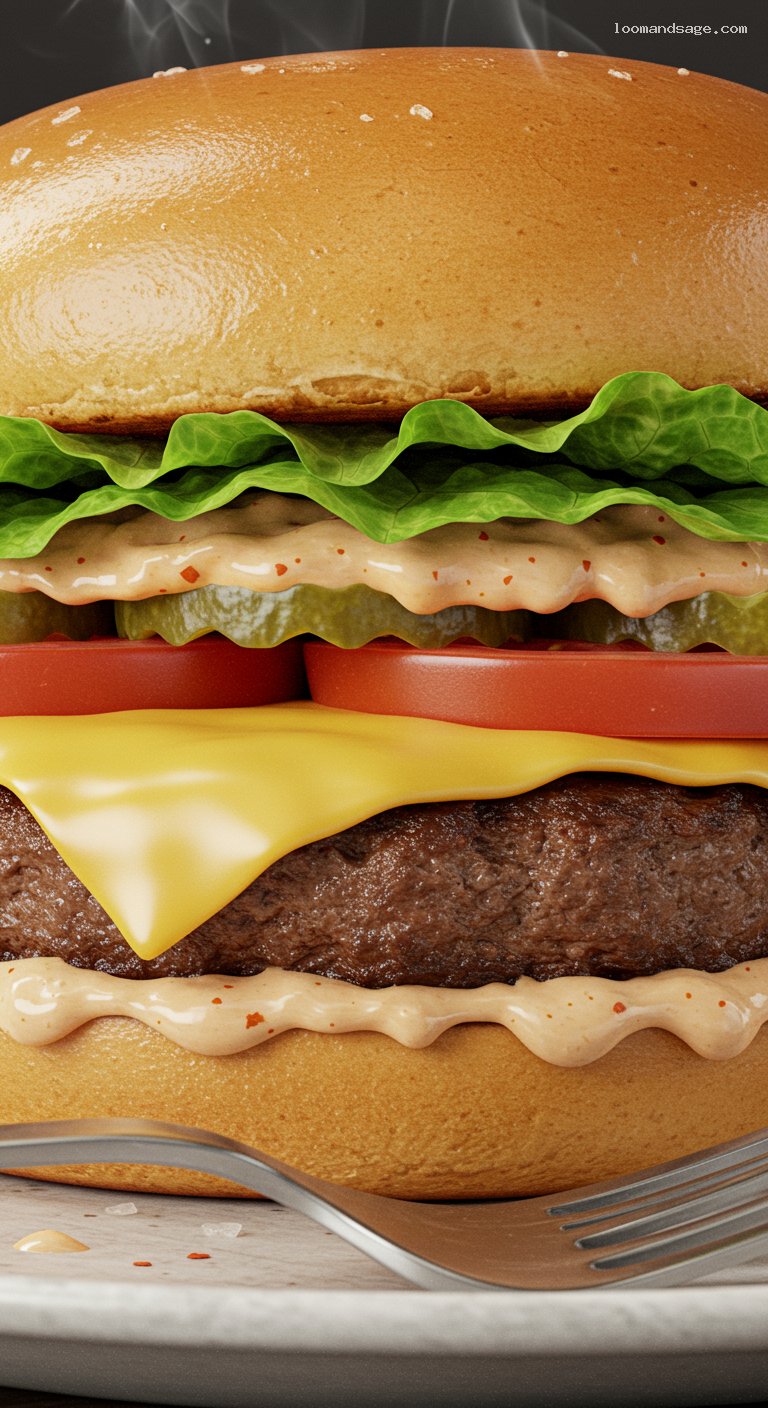 Copycat Shake Shack ShackBurger with ShackSauce – Closeup