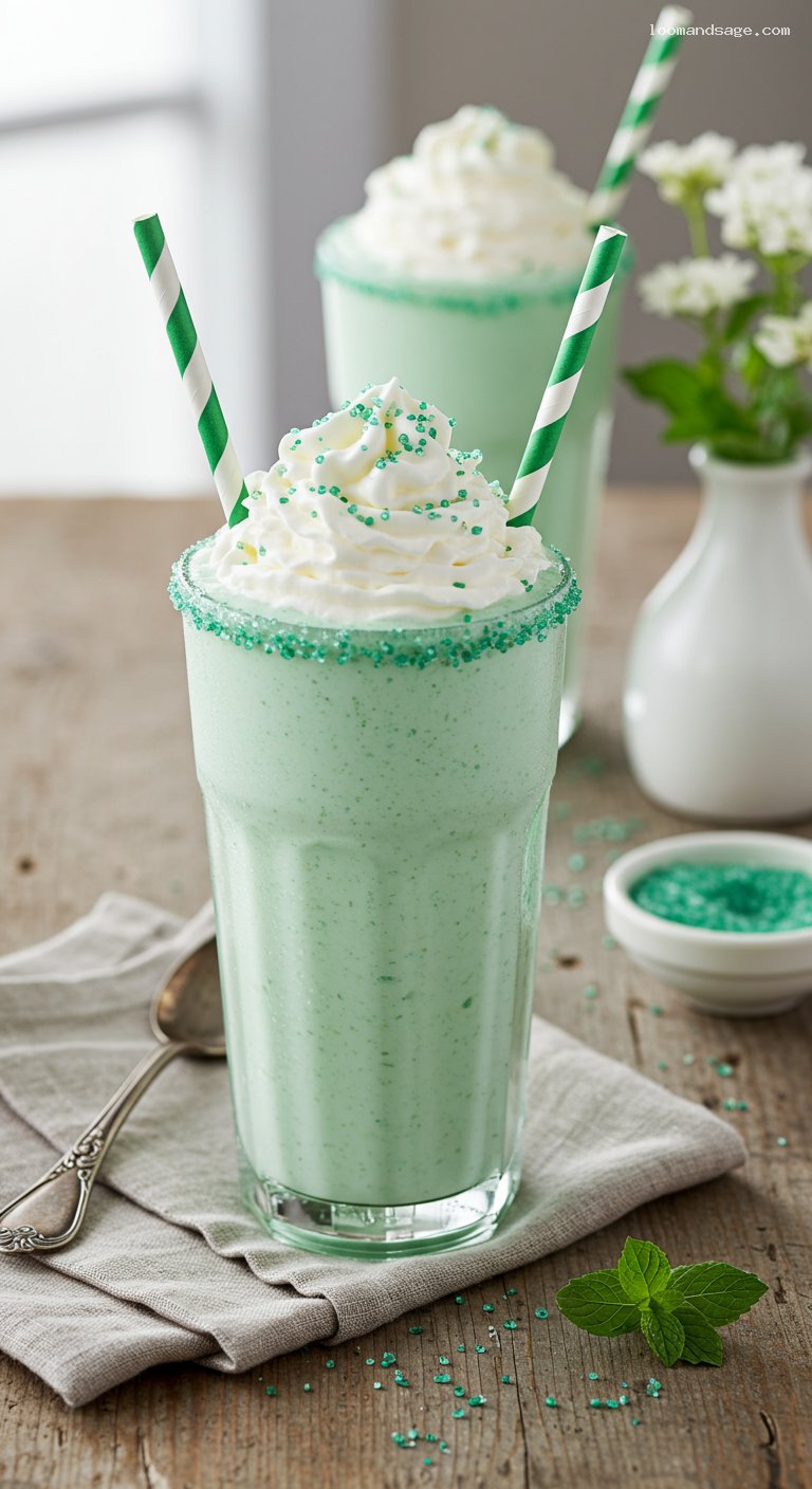 Copycat Shamrock Shake (Vanilla-Mint Milkshake)
