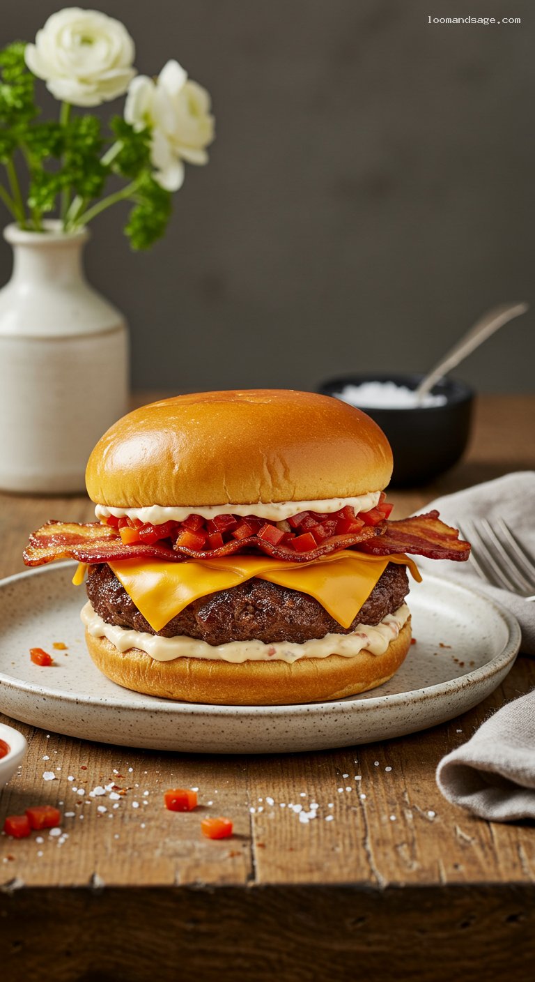 Copycat SmokeShack Burger with ShackSauce and Bacon