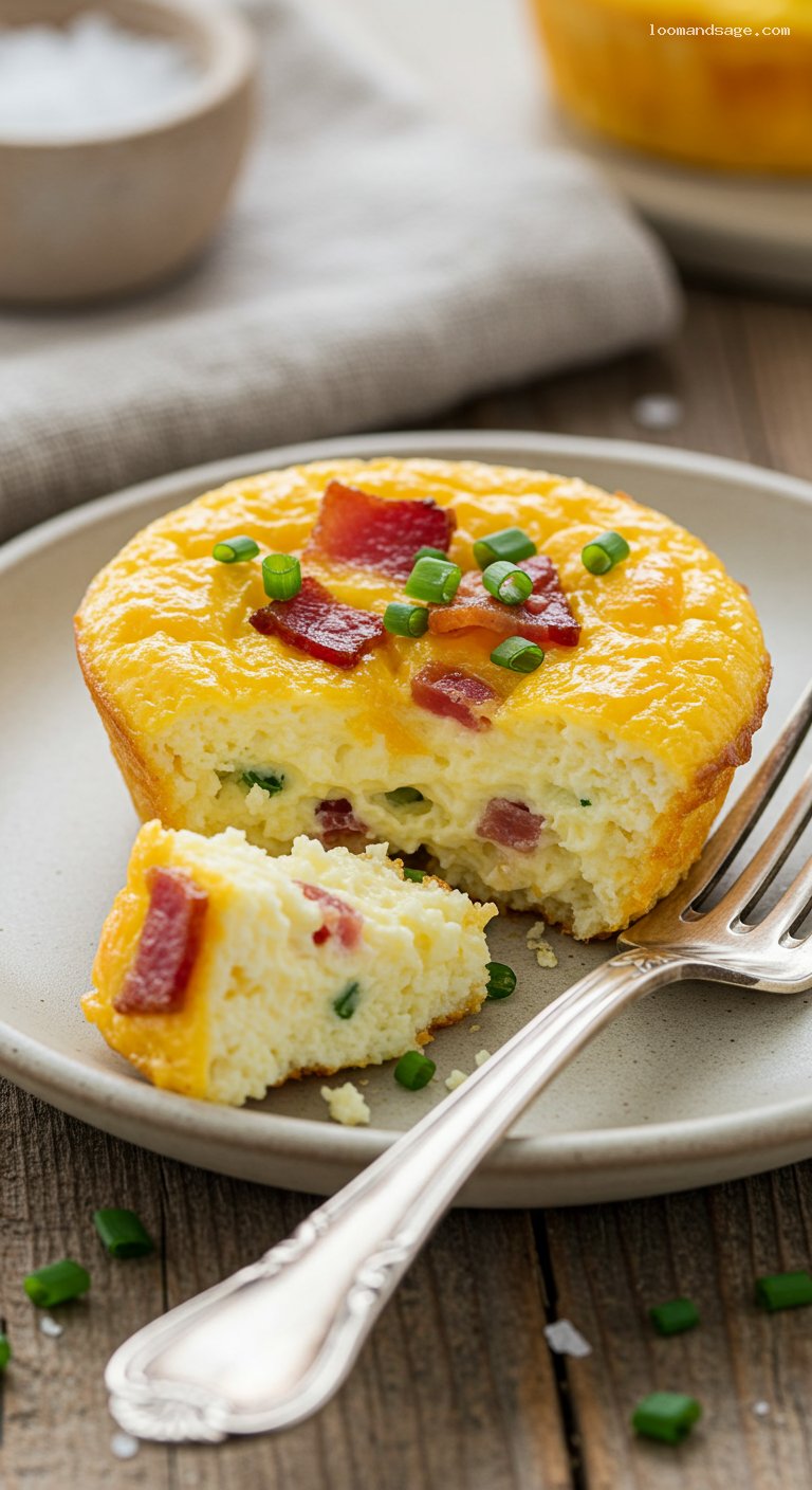 Copycat Starbucks Bacon & Gruyère Sous Vide Egg Bites – Closeup