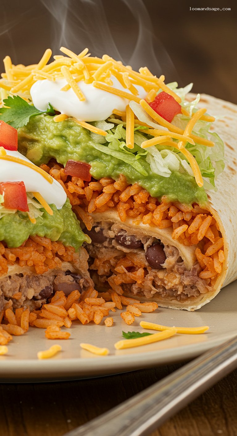 Copycat Taco Bell 7-Layer Burrito – Closeup