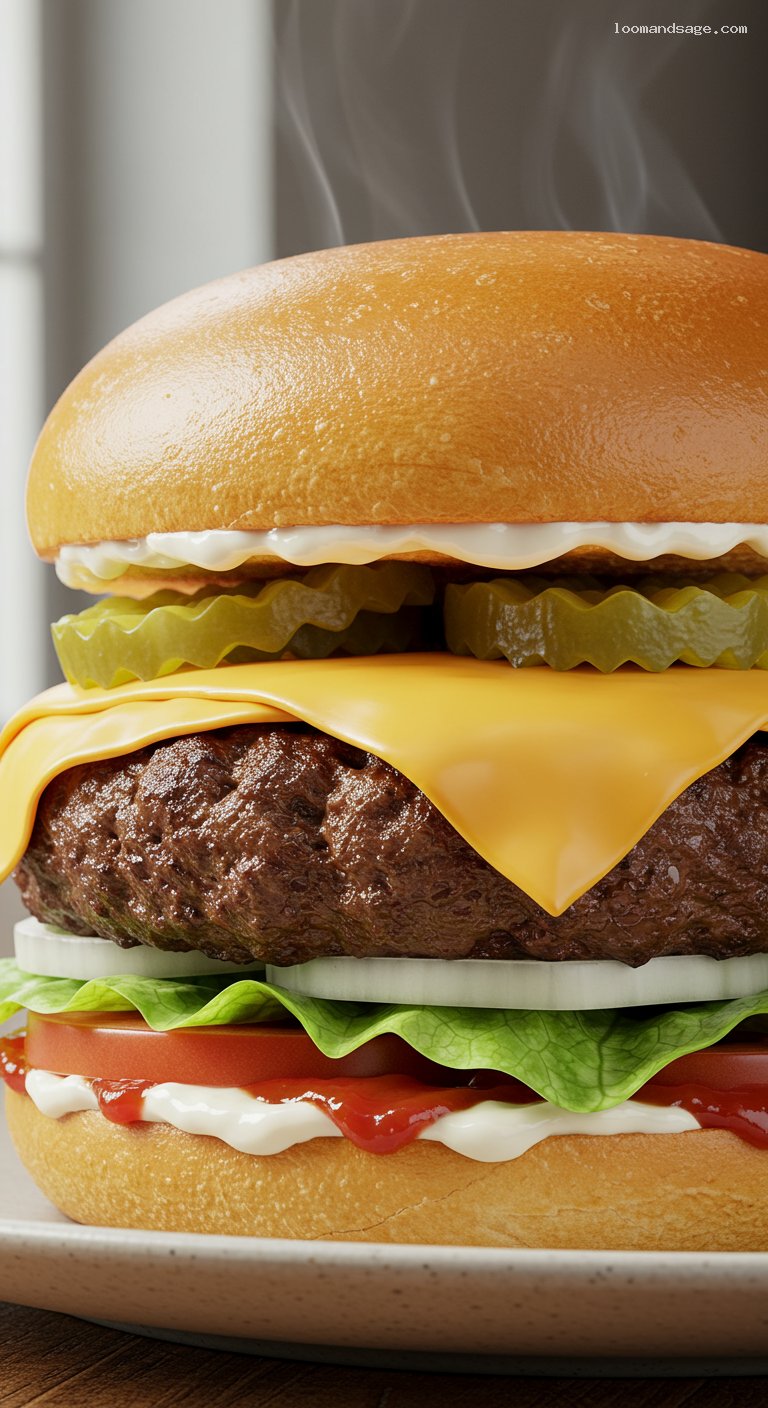 Copycat Wendy’s Dave’s Single Burger Recipe – Closeup