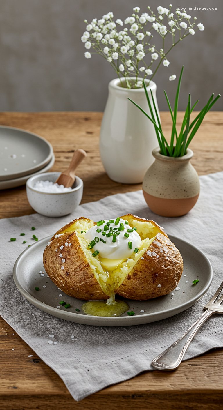 Copycat Wendy’s Sour Cream and Chive Baked Potato