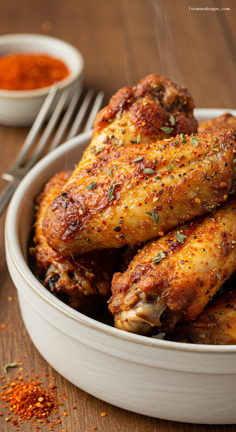 Copycat Wingstop Louisiana Rub Wings – Closeup