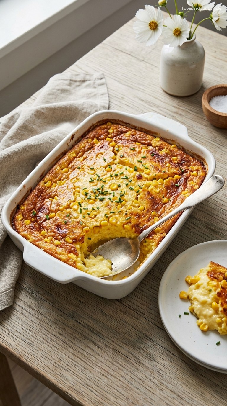 Creamy Sweet Corn Pudding Casserole