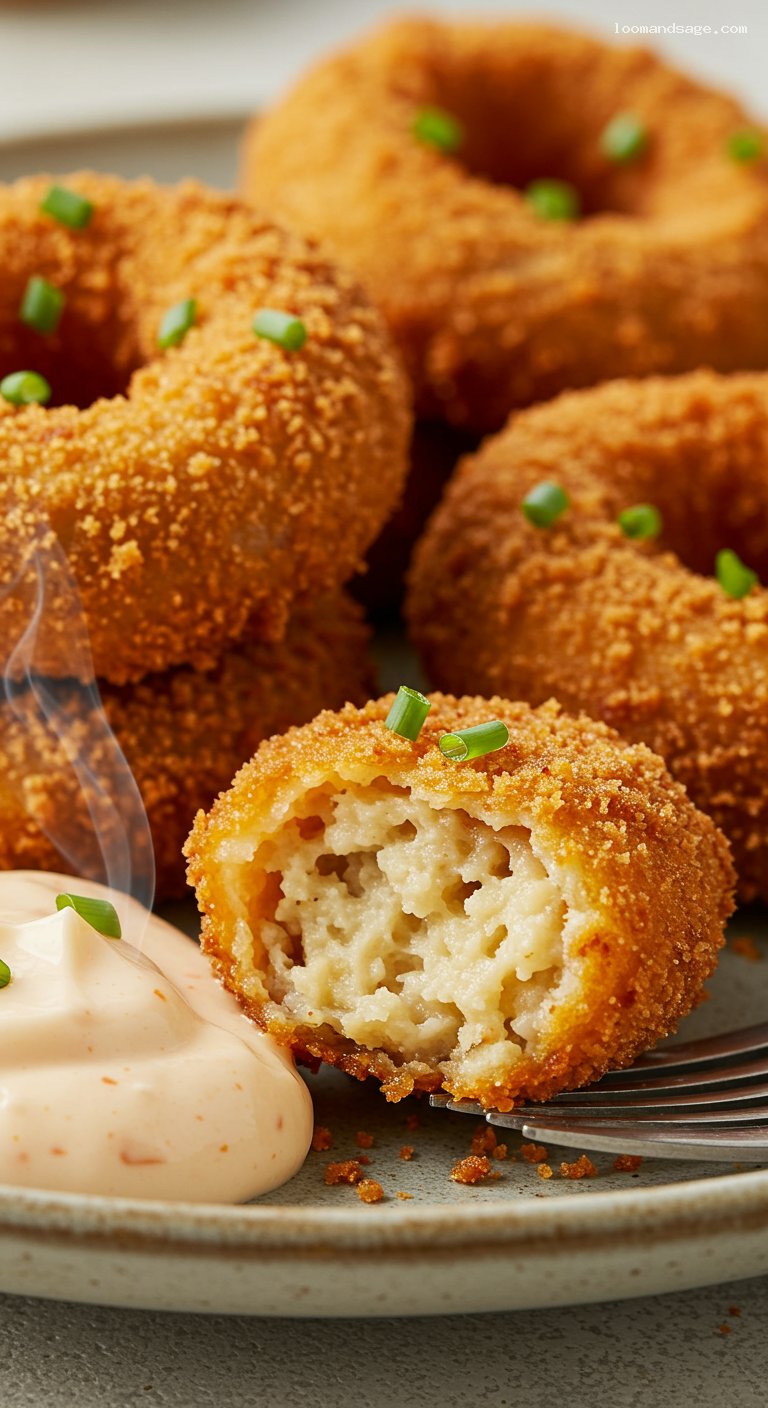 Crispy Burger King-Style Onion Rings with Zippy Dip – Closeup