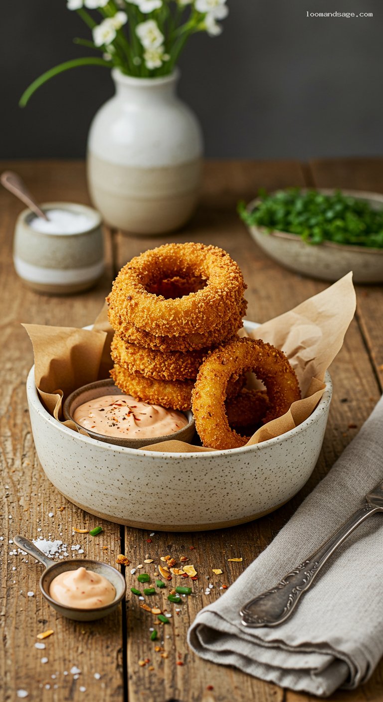 Crispy Burger King-Style Onion Rings with Zippy Dip