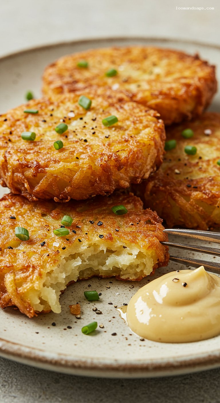 Crispy Copycat Bojangles Bo Rounds Hash Browns – Closeup
