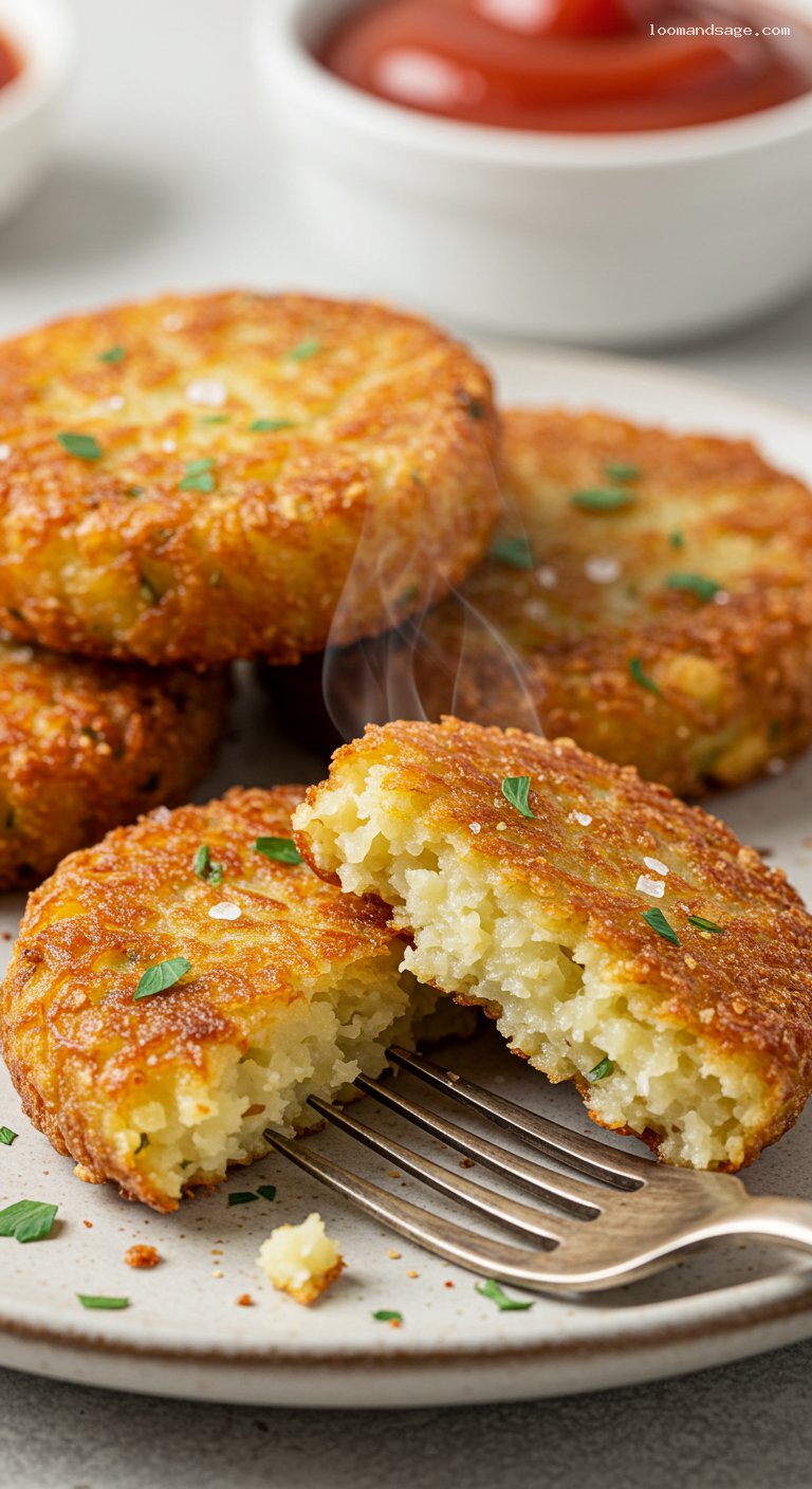 Crispy Dunkin’-Style Hash Browns at Home – Closeup