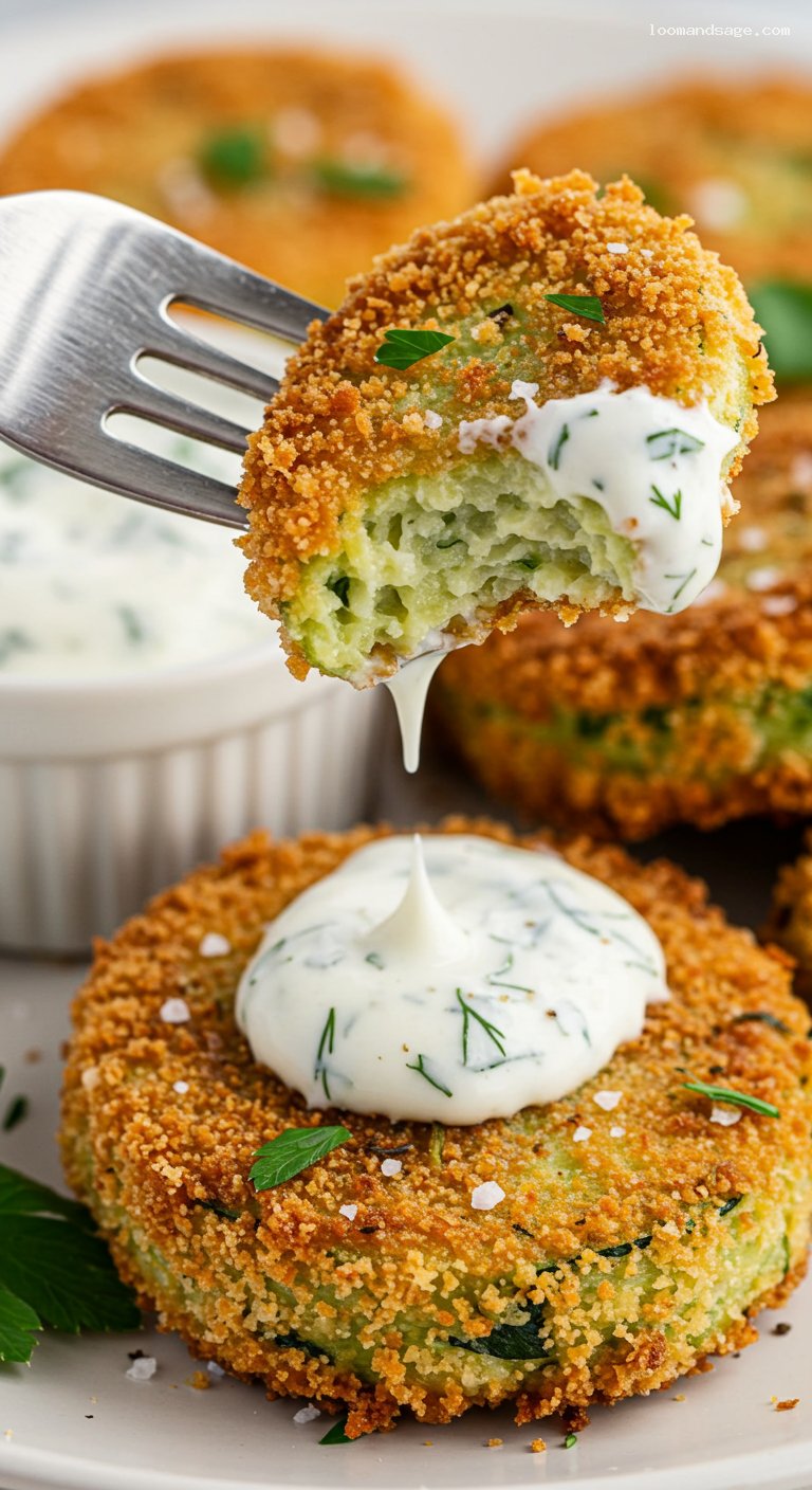 Crispy Fried Zucchini With Zesty Ranch (Carl’s Jr. Copycat) – Closeup