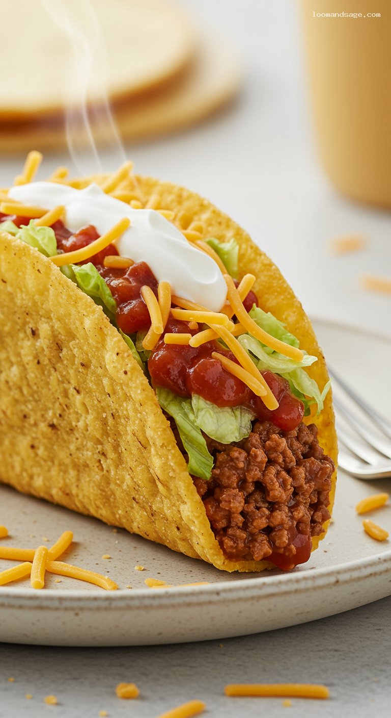 Crunchy Taco Supreme (Taco Bell Copycat) – Closeup