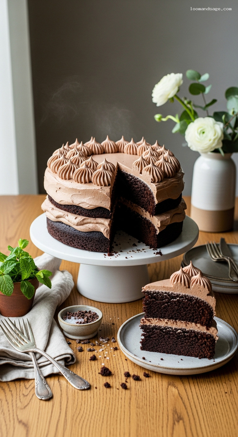 Devil’s Food Cake With Fluffy Chocolate Frosting