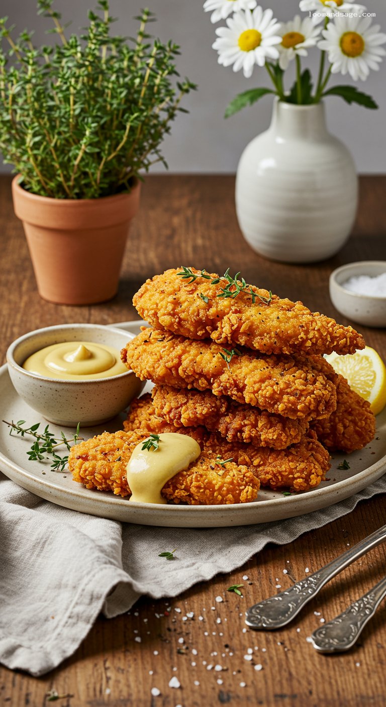 Extra Crispy KFC-Style Chicken Tenders with Honey Mustard