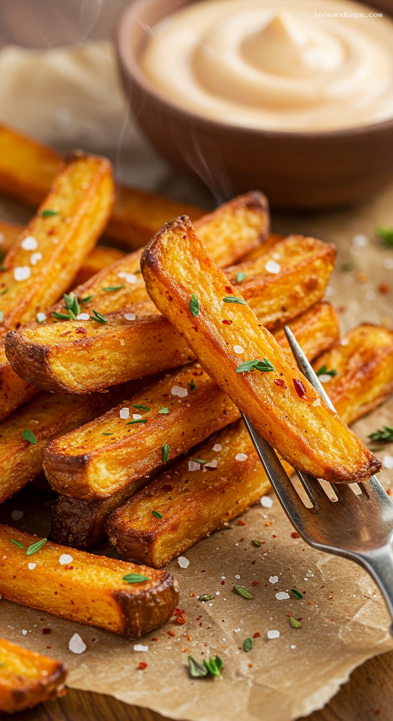 Five Guys-Style Cajun Fries (Double-Fried) – Closeup