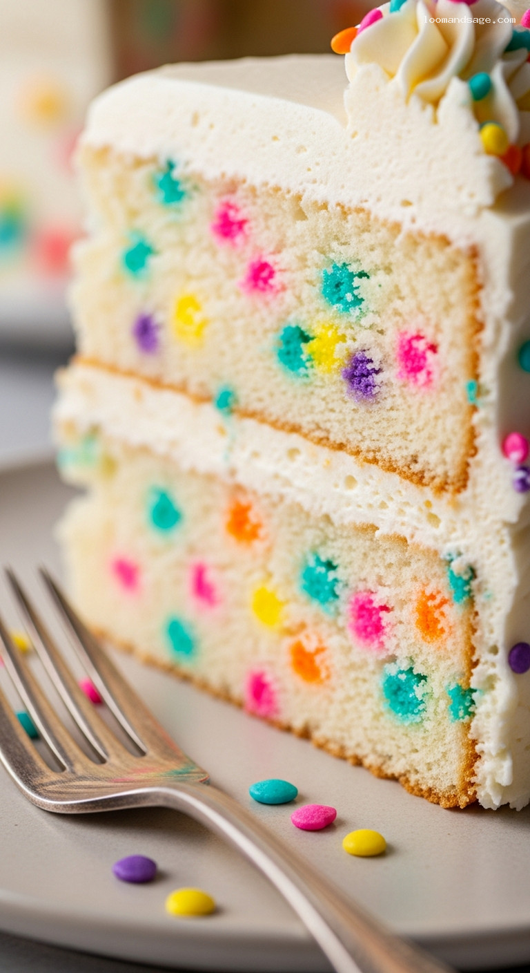 Funfetti Confetti Cake – Closeup