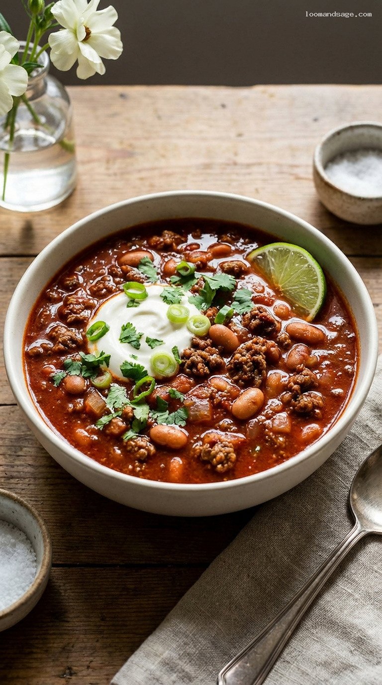 Garlic Chipotle Ranchero Chili With Pinto Beans