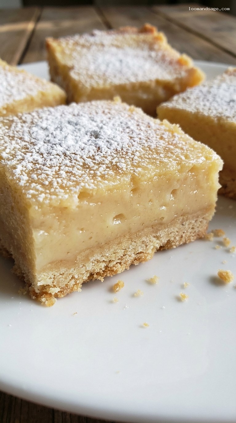 Gooey Amish Butter Bars with Shortbread Crust – Closeup