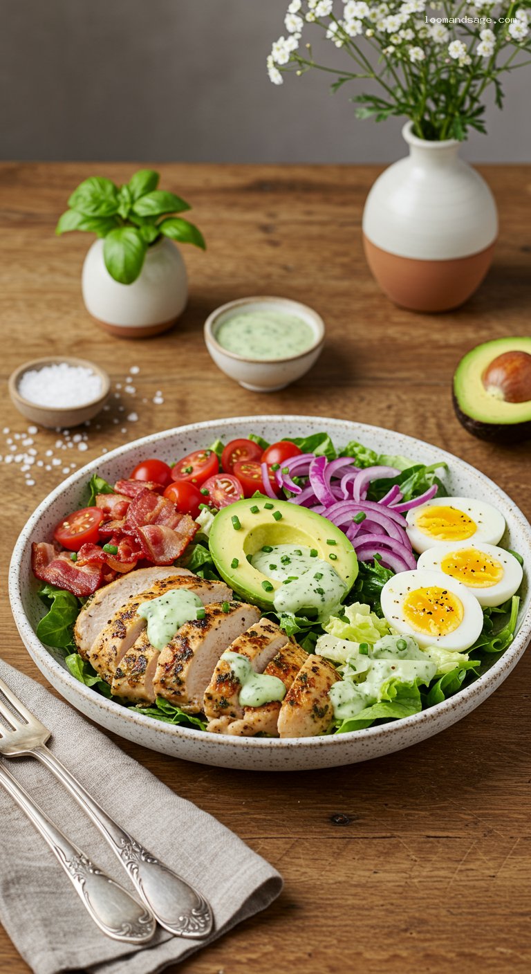 Green Goddess Cobb Salad with Chicken (Panera Copycat)
