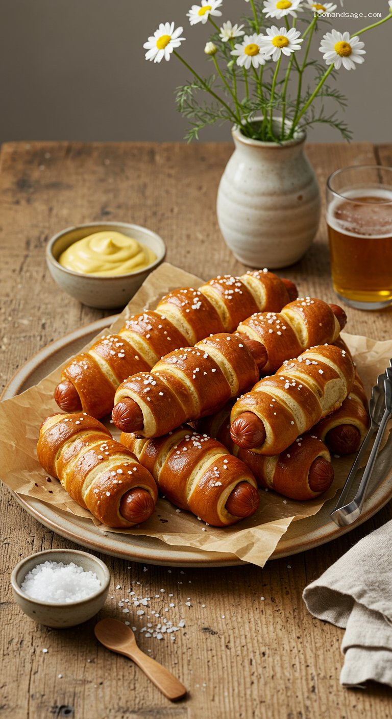 Homemade Auntie Anne’s Pretzel Dogs