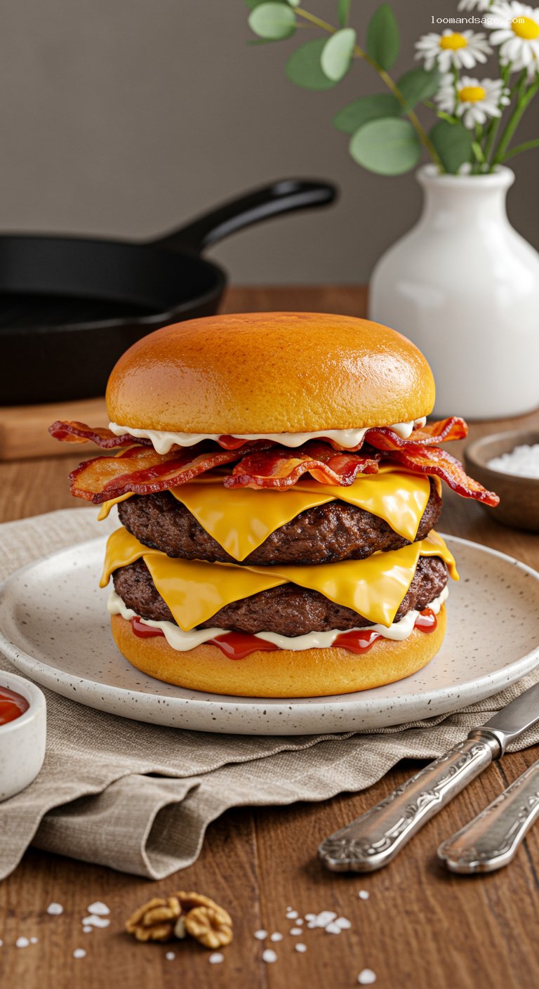 Homemade Baconator Burger (Wendy’s Copycat)