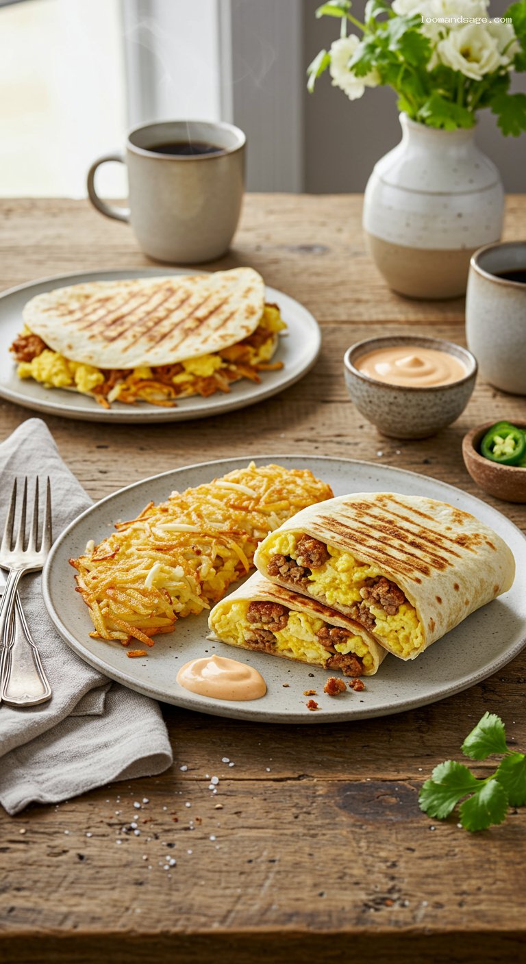Homemade Breakfast Crunchwrap (Taco Bell Copycat)