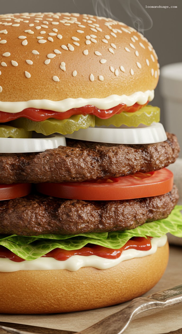 Homemade Burger King-Style Whopper Copycat Recipe – Closeup