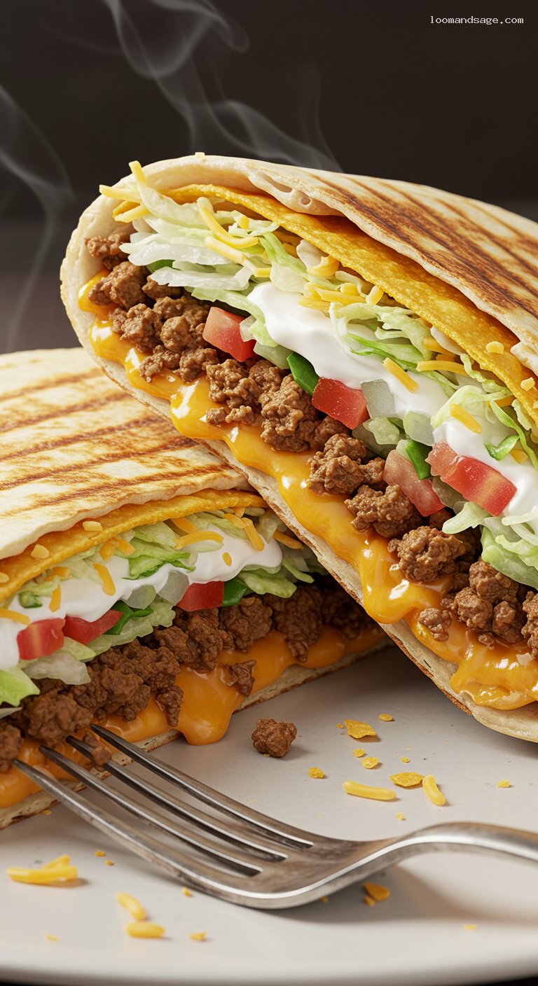 Homemade Crunchwrap Supreme (Taco Bell Copycat) – Closeup