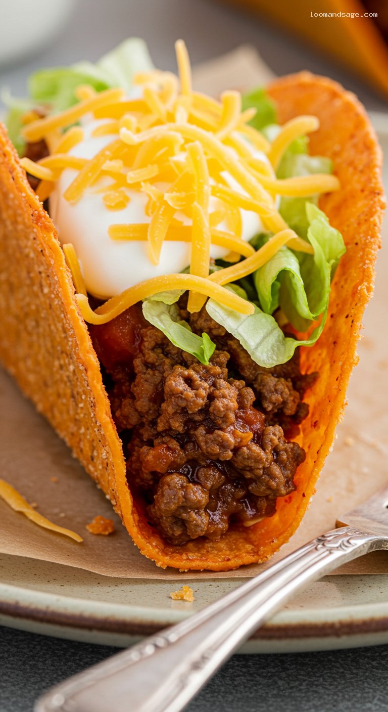 Homemade Doritos Locos Tacos (Copycat Recipe) – Closeup