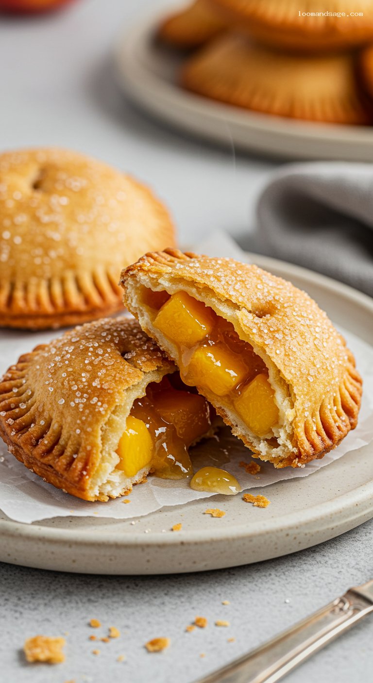 Homemade Jollibee-Style Peach Mango Hand Pies – Closeup