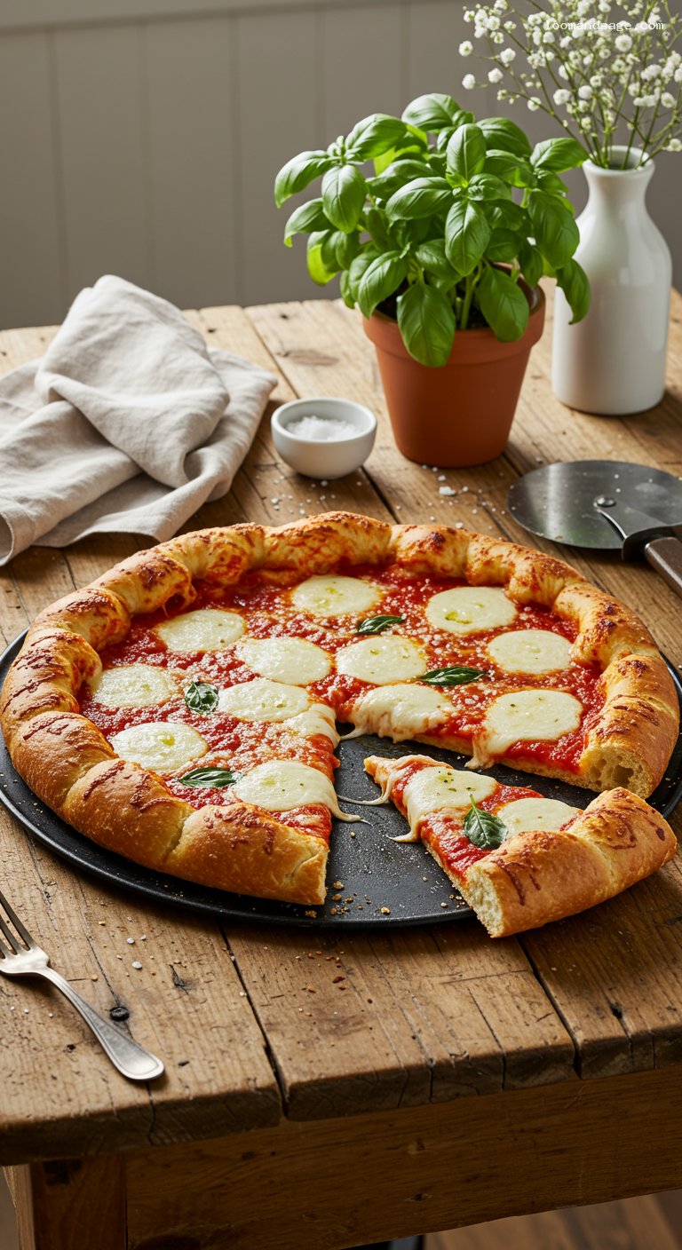 Homemade Pizza Hut–Style Stuffed Crust Pizza