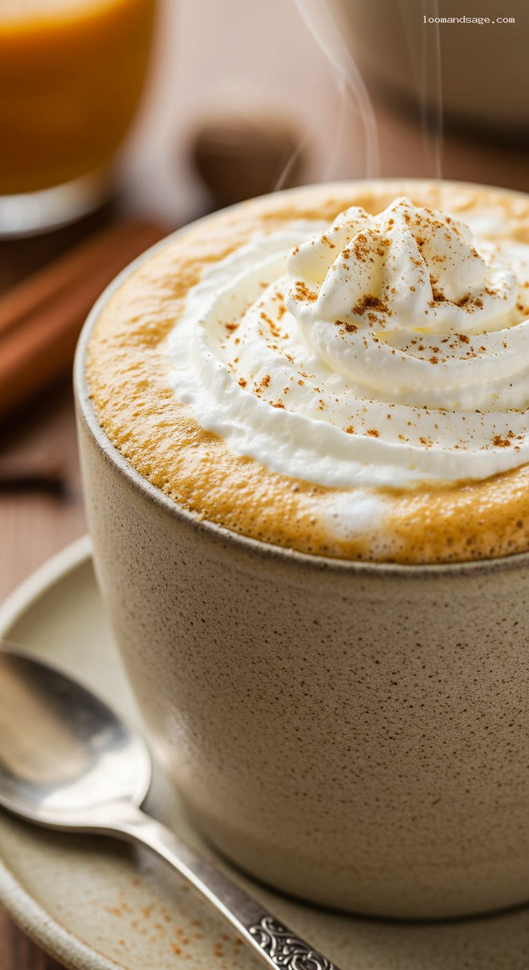 Homemade Pumpkin Spice Latte (Starbucks Copycat) – Closeup