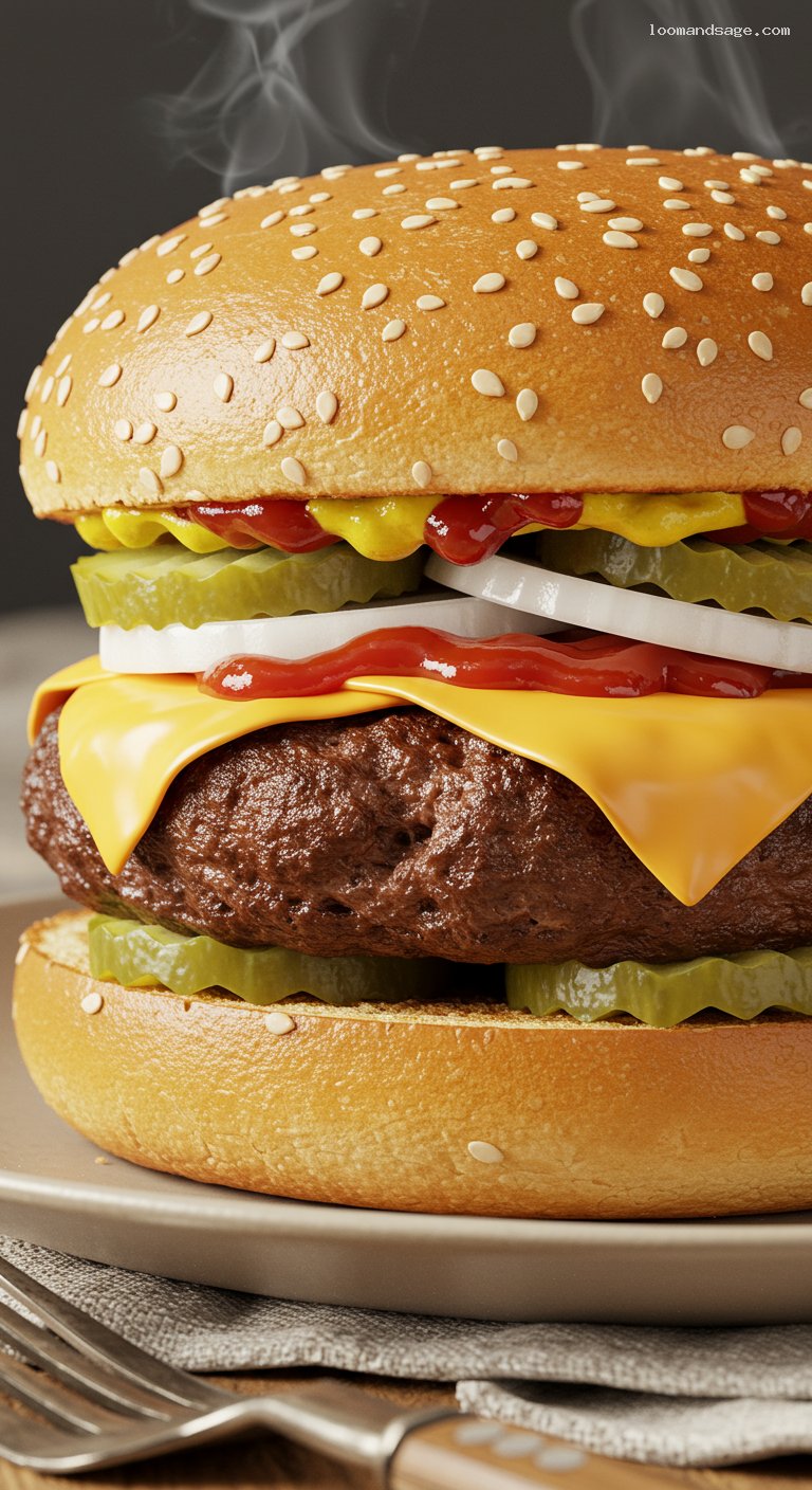 Homemade Quarter Pounder with Cheese Copycat Recipe – Closeup