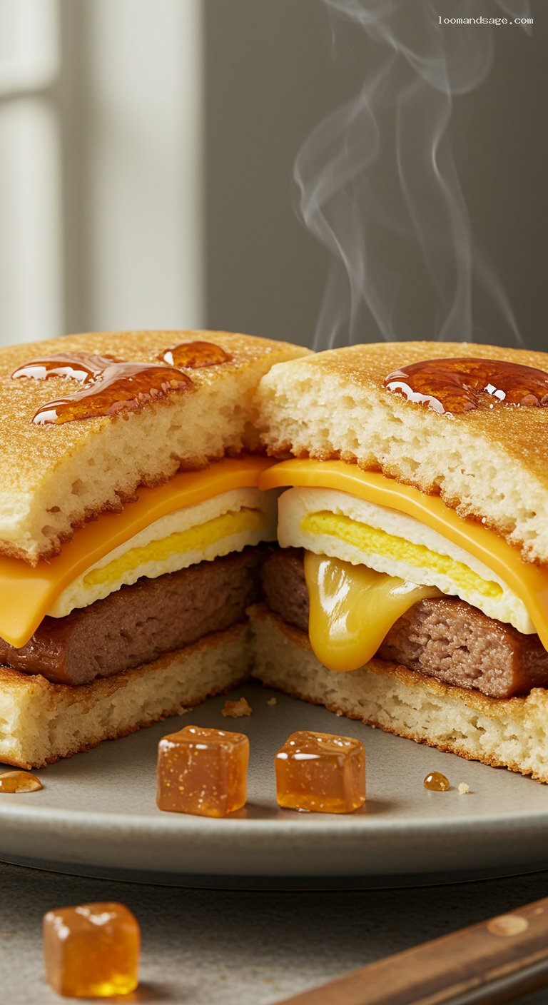 Homemade Sausage McGriddle Copycat Recipe – Closeup