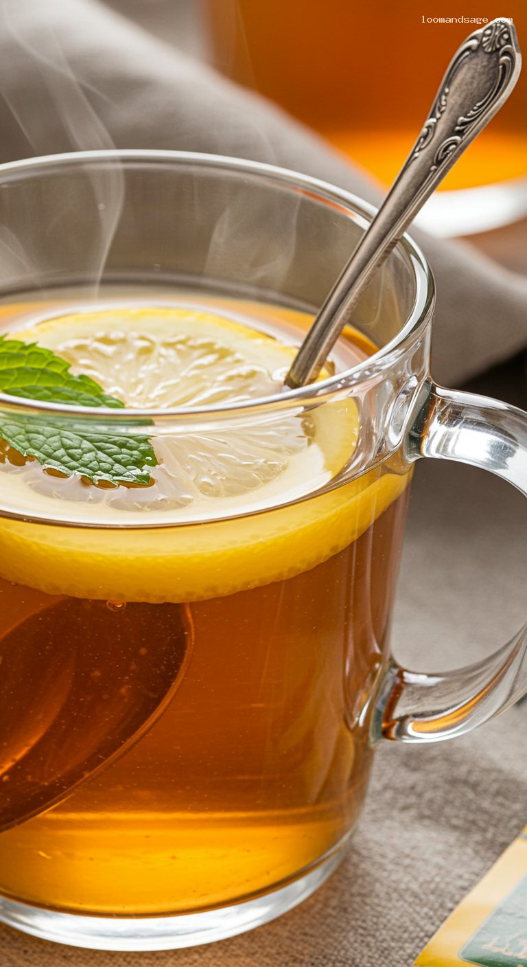 Homemade Starbucks Medicine Ball (Honey Citrus Mint Tea) – Closeup