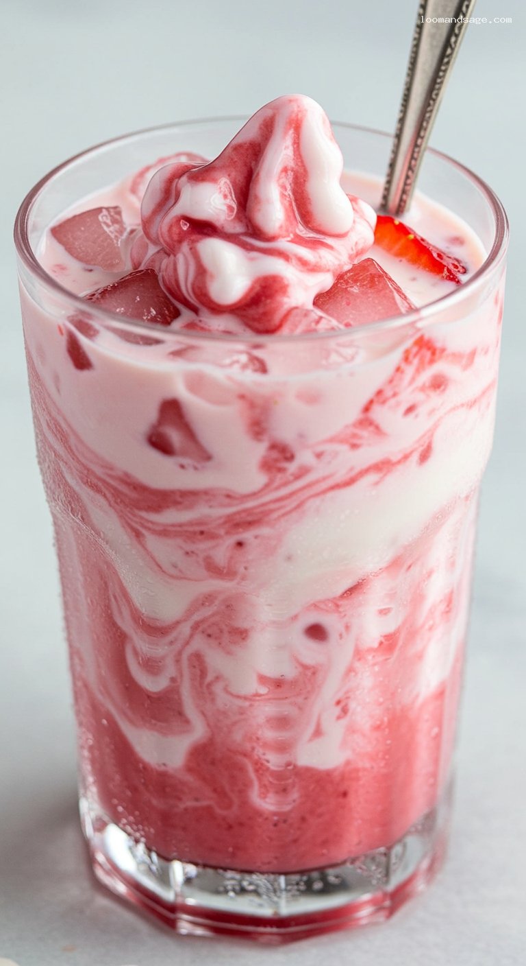 Homemade Starbucks Pink Drink with Coconut Milk – Closeup