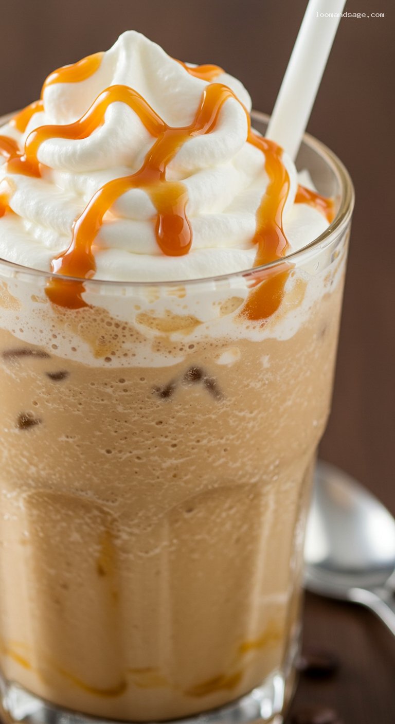 Homemade Starbucks-Style Caramel Frappuccino Recipe – Closeup