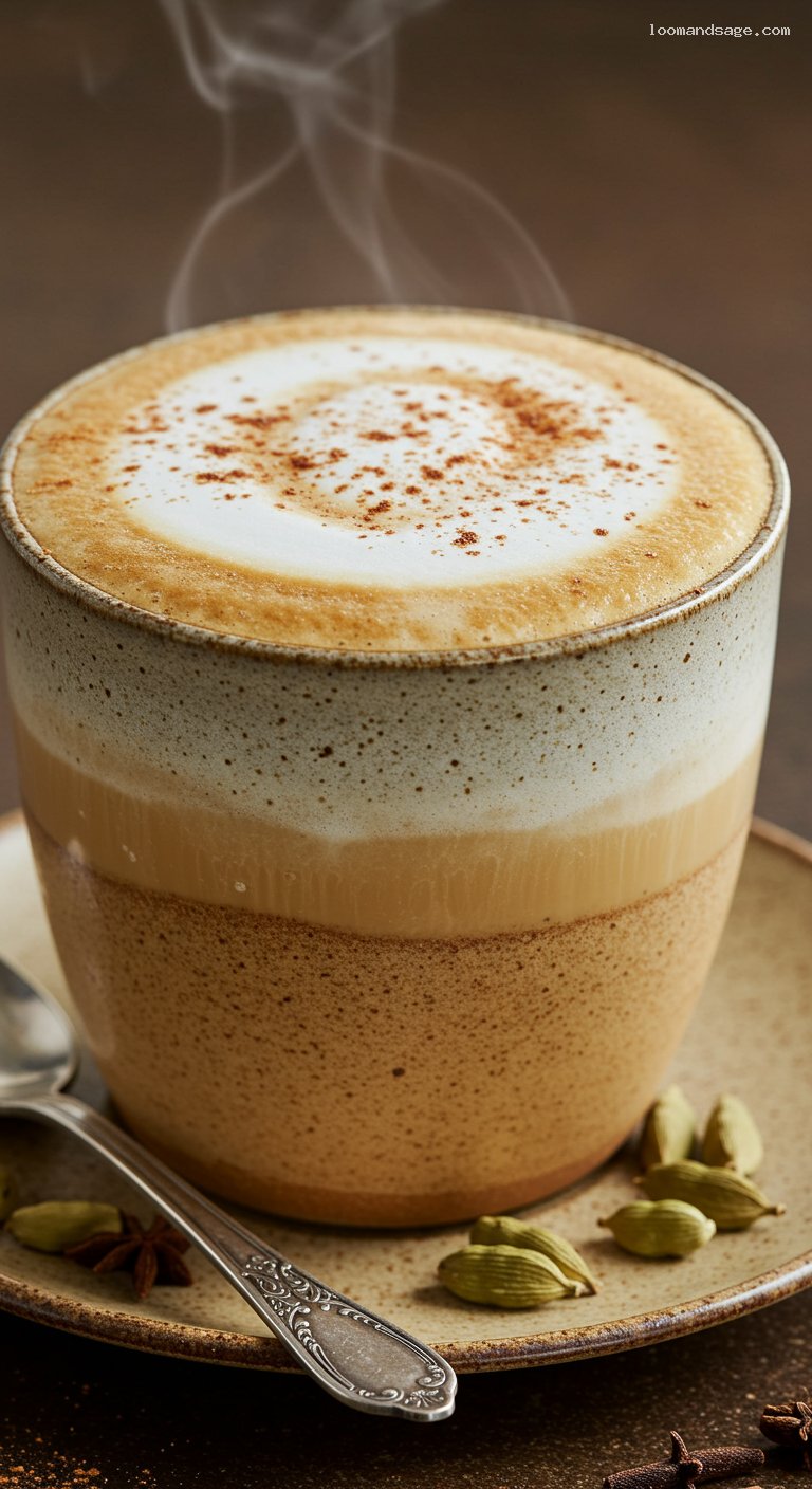Homemade Starbucks-Style Chai Tea Latte – Closeup