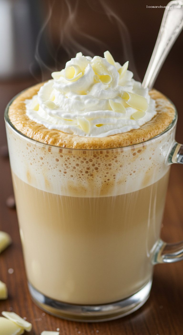Homemade Starbucks White Chocolate Mocha – Closeup