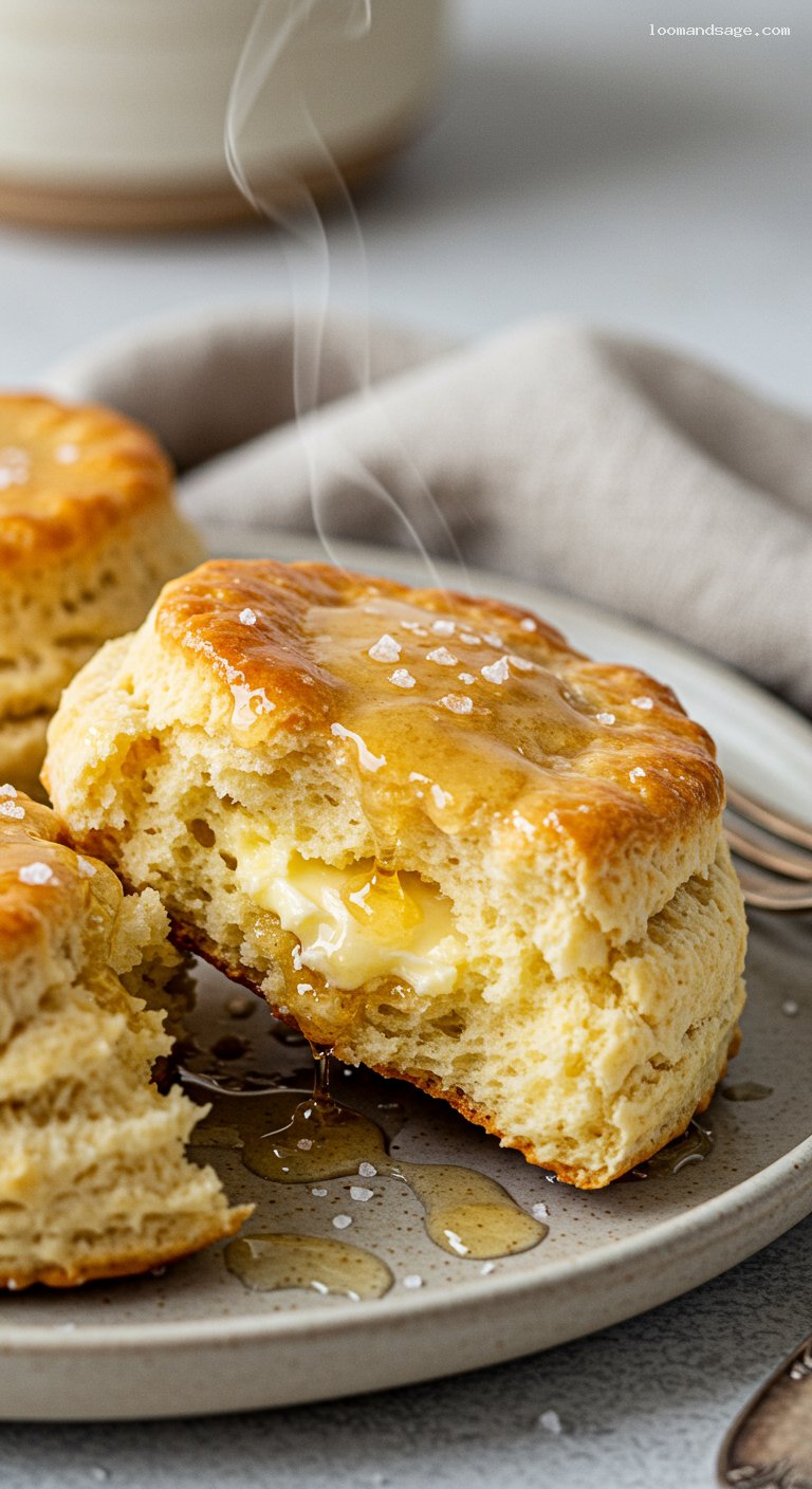 Honey-Butter Biscuits (Church’s Copycat) – Closeup