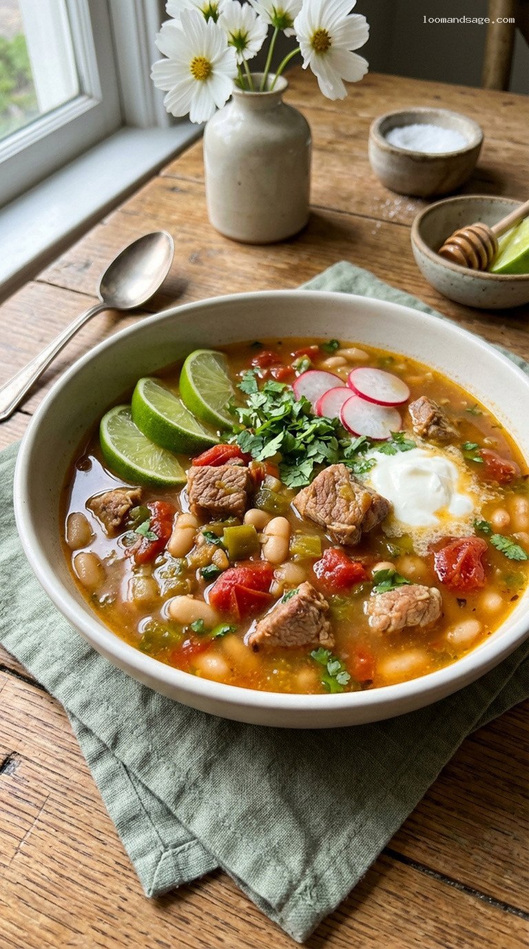 Honey Lime Pork Chili With White Beans