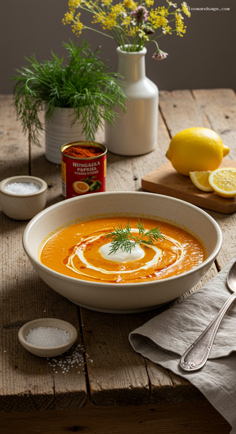 Hungarian Egg Drop Soup with Caraway and Paprika